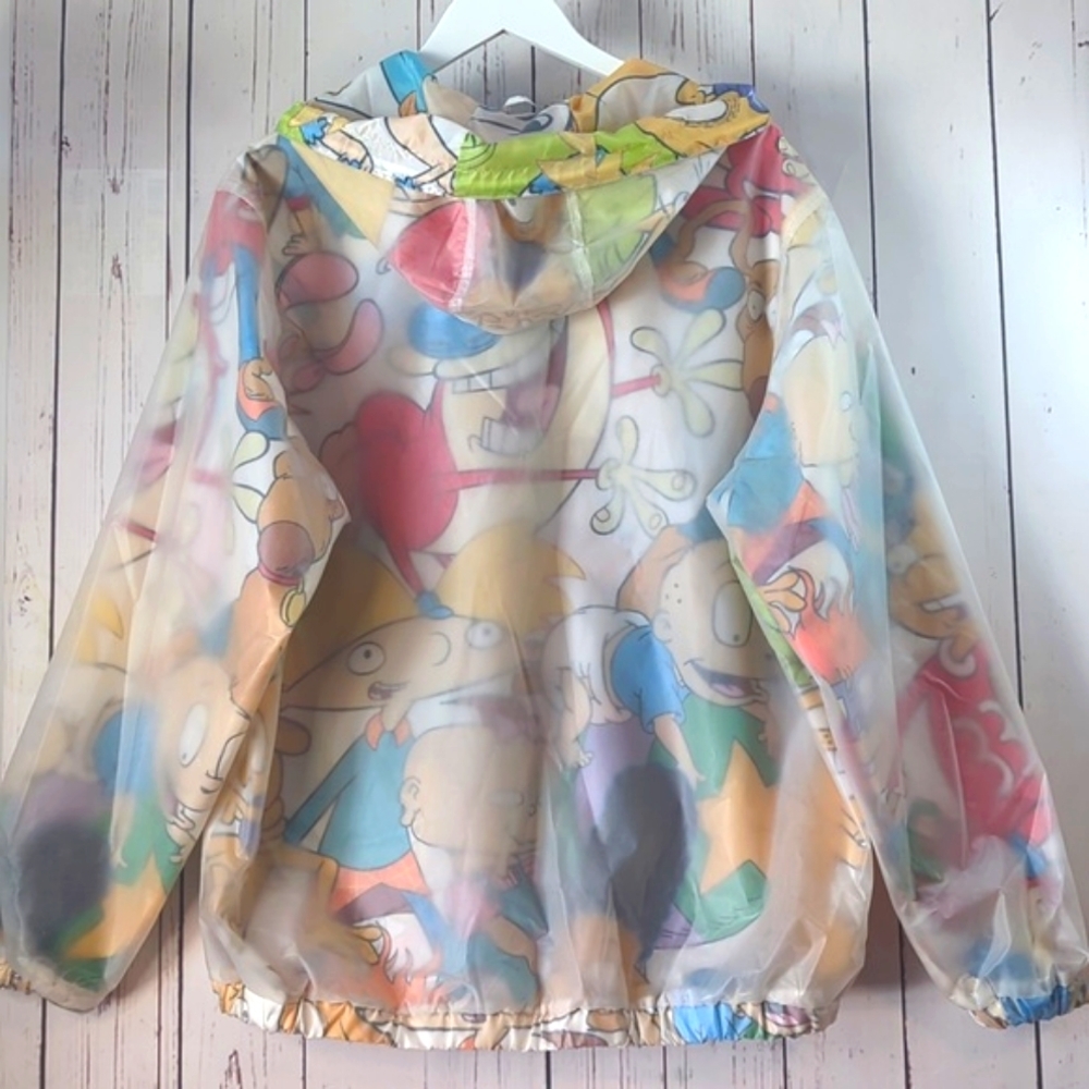 Members Only Translucent Nickelodeon Print Pullover Jacket Size XL - Picture 13 of 16